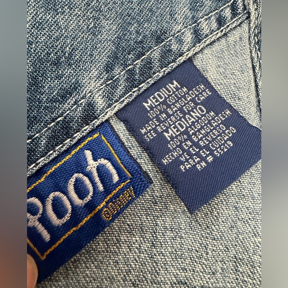 Vintage 90s Disney Winnie the Pooh Embroidered Denim Overalls - Size Medium - Picture 3 of 9